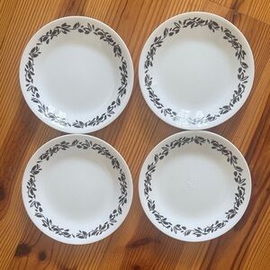 Corelle Black and White Leaf Pattern Plates Tropical Breeze 6.75” Appetizer